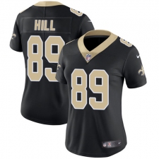 Women's Nike New Orleans Saints #89 Josh Hill Black Team Color Vapor Untouchable Limited Player NFL Jersey