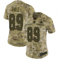 Women's Nike New Orleans Saints #89 Josh Hill Limited Camo 2018 Salute to Service NFL Jersey