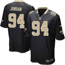 Men's Nike New Orleans Saints #94 Cameron Jordan Game Black Team Color NFL Jersey