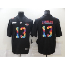 Men's New Orleans Saints #13 Michael Thomas Rainbow Version Nike Limited Jersey