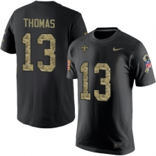 Nike New Orleans Saints #13 Michael Thomas Black Camo Salute to Service T-Shirt