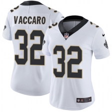 Women's Nike New Orleans Saints #32 Kenny Vaccaro White Vapor Untouchable Limited Player NFL Jersey