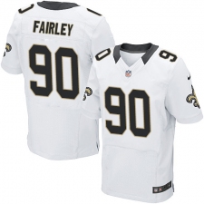 Men's Nike New Orleans Saints #90 Nick Fairley White Vapor Untouchable Elite Player NFL Jersey