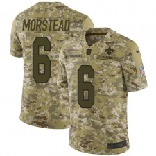 Men's Nike New Orleans Saints #6 Thomas Morstead Limited Camo 2018 Salute to Service NFL Jersey