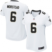 Women's Nike New Orleans Saints #6 Thomas Morstead Game White NFL Jersey