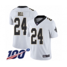 Men's New Orleans Saints #24 Vonn Bell White Vapor Untouchable Limited Player 100th Season Football Jersey