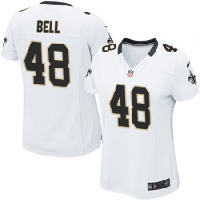 Women's Nike New Orleans Saints #48 Vonn Bell Game White NFL Jersey