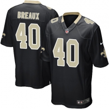 Men's Nike New Orleans Saints #40 Delvin Breaux Game Black Team Color NFL Jersey