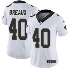 Women's Nike New Orleans Saints #40 Delvin Breaux White Vapor Untouchable Limited Player NFL Jersey