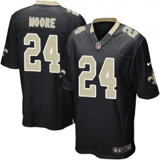 Men's Nike New Orleans Saints #24 Sterling Moore Game Black Team Color NFL Jersey