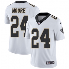 Men's Nike New Orleans Saints #24 Sterling Moore White Vapor Untouchable Limited Player NFL Jersey