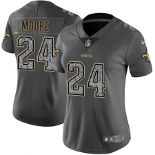 Women's Nike New Orleans Saints #24 Sterling Moore Gray Static Vapor Untouchable Limited NFL Jersey
