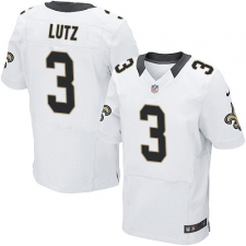 Men's Nike New Orleans Saints #3 Will Lutz White Vapor Untouchable Elite Player NFL Jersey