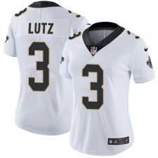 Women's Nike New Orleans Saints #3 Will Lutz Elite White NFL Jersey