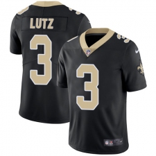 Youth Nike New Orleans Saints #3 Will Lutz Black Team Color Vapor Untouchable Limited Player NFL Jersey