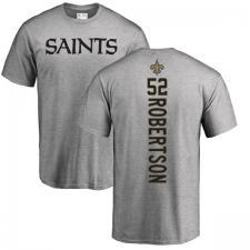 NFL Nike New Orleans Saints #52 Craig Robertson Ash Backer T-Shirt