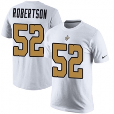 Nike New Orleans Saints #52 Craig Robertson White Rush Pride Name & Number T-Shirt