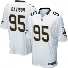 Men's Nike New Orleans Saints #95 Tyeler Davison Game White NFL Jersey