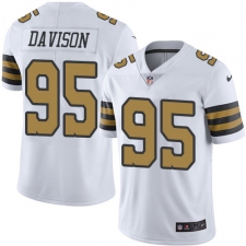 Youth Nike New Orleans Saints #95 Tyeler Davison Limited White Rush Vapor Untouchable NFL Jersey