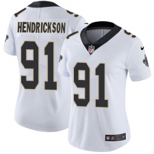 Women's Nike New Orleans Saints #91 Trey Hendrickson Elite White NFL Jersey