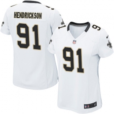 Women's Nike New Orleans Saints #91 Trey Hendrickson Game White NFL Jersey