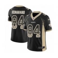 Men's Nike New Orleans Saints #84 Michael Hoomanawanui Limited Black Rush Drift Fashion NFL Jersey