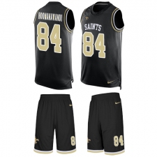Men's Nike New Orleans Saints #84 Michael Hoomanawanui Limited Black Tank Top Suit NFL Jersey