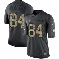 Youth Nike New Orleans Saints #84 Michael Hoomanawanui Limited Black 2016 Salute to Service NFL Jersey