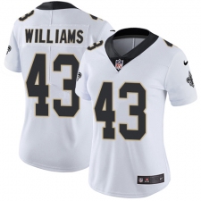 Women's Nike New Orleans Saints #43 Marcus Williams White Vapor Untouchable Limited Player NFL Jersey
