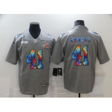 Men's New Orleans Saints #41 Alvin Kamara Gray Rainbow Version Nike Limited Jersey