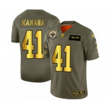 Men's New Orleans Saints #41 Alvin Kamara Limited Olive Gold 2019 Salute to Service Football Jersey