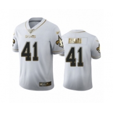Men's New Orleans Saints #41 Alvin Kamara Limited White Golden Edition Football Jersey