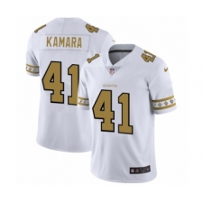 Men's New Orleans Saints #41 Alvin Kamara White Team Logo Cool Edition Jersey