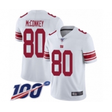 Men's New York Giants #80 Phil McConkey White Vapor Untouchable Limited Player 100th Season Football Jersey