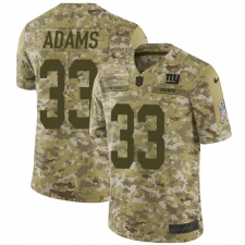 Men's Nike New York Giants #33 Andrew Adams Limited Camo 2018 Salute to Service NFL Jersey