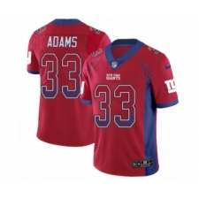 Men's Nike New York Giants #33 Andrew Adams Limited Red Rush Drift Fashion NFL Jersey