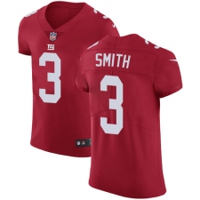 Men's Nike New York Giants #3 Geno Smith Red Alternate Vapor Untouchable Elite Player NFL Jersey