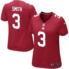 Women's Nike New York Giants #3 Geno Smith Game Red Alternate NFL Jersey