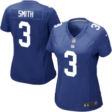 Women's Nike New York Giants #3 Geno Smith Game Royal Blue Team Color NFL Jersey