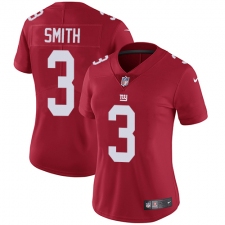 Women's Nike New York Giants #3 Geno Smith Red Alternate Vapor Untouchable Limited Player NFL Jersey