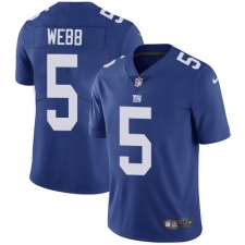 Youth Nike New York Giants #5 Davis Webb Elite Royal Blue Team Color NFL Jersey