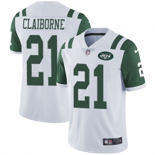 Youth Nike New York Jets #21 Morris Claiborne Elite White NFL Jersey