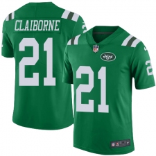 Youth Nike New York Jets #21 Morris Claiborne Limited Green Rush Vapor Untouchable NFL Jersey