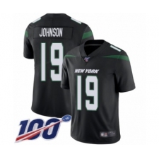 Men's New York Jets #19 Keyshawn Johnson Black Alternate Vapor Untouchable Limited Player 100th Season Football Jersey