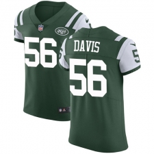 Men's Nike New York Jets #56 DeMario Davis Elite Green Team Color NFL Jersey