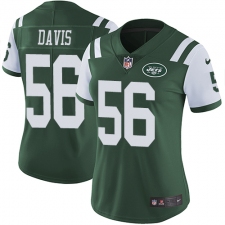 Women's Nike New York Jets #56 DeMario Davis Elite Green Team Color NFL Jersey