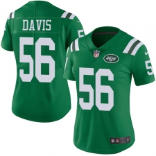 Women's Nike New York Jets #56 DeMario Davis Limited Green Rush Vapor Untouchable NFL Jersey