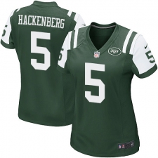 Women's Nike New York Jets #5 Christian Hackenberg Game Green Team Color NFL Jersey