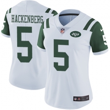 Women's Nike New York Jets #5 Christian Hackenberg White Vapor Untouchable Limited Player NFL Jersey