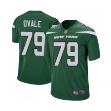 Men's New York Jets #79 Brent Qvale Game Green Team Color Football Jersey